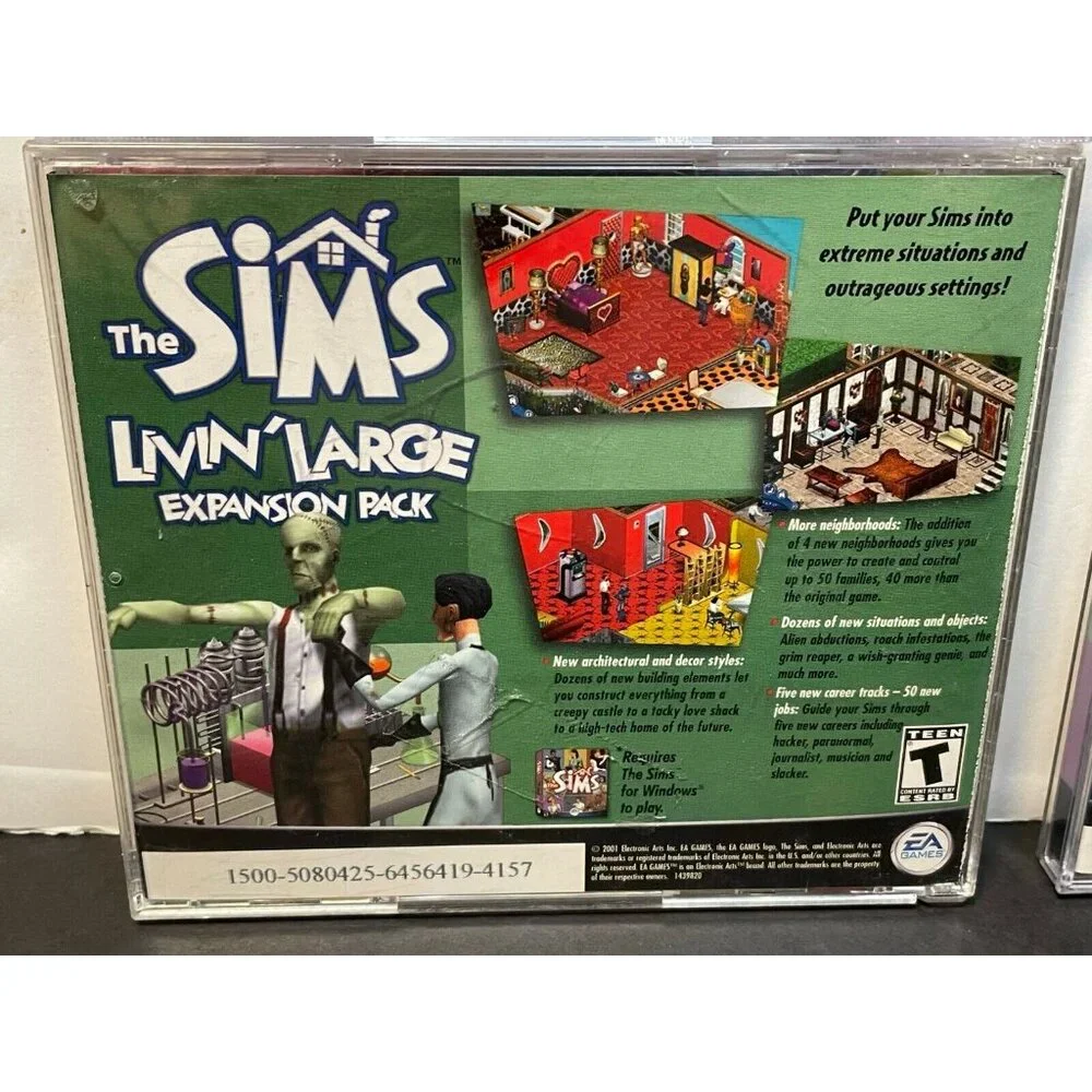 The Sims PC CD Rom video game Hot Date Coaster 3000 Windows 95/98 EA Sports